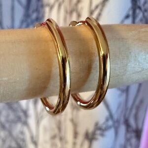 Spark*l 22mm Classic Gold Hoop Earrings - Elegant Women's Jewelry